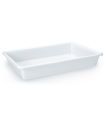 Tradineur - Bandeja frigorífica de almacenamiento, plástico, reutilizable, servir comida, aperitivos, fabricado en España - 13 litros - 54 x 39,5 x 8,5 cm – Blanco