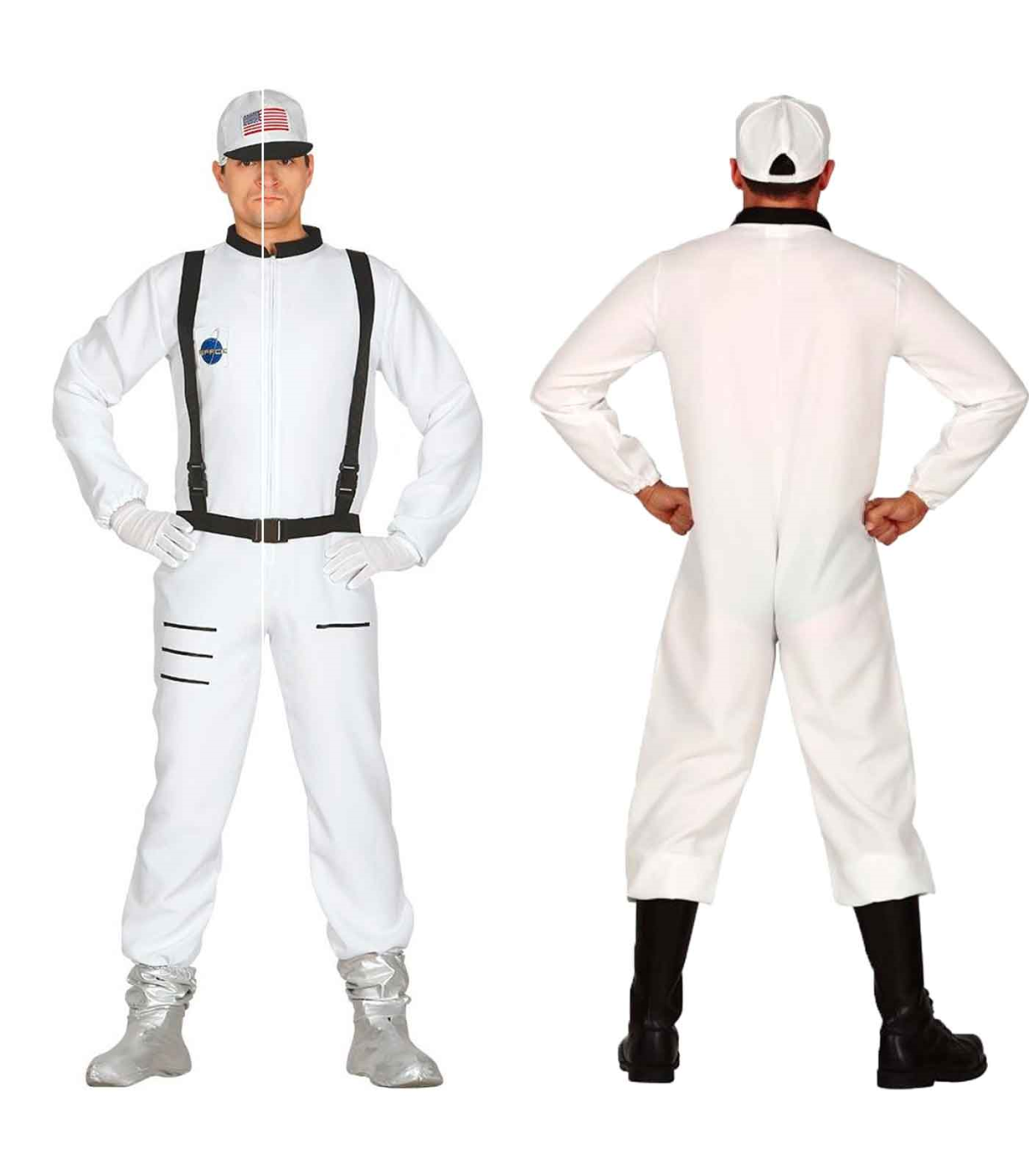 Disfraz de Astronauta, mono blanco con gorro para jóvenes y adultos para  carnaval, halloween y celebraciones. Talla XL
