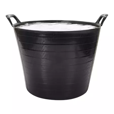 Tradineur - Capazo Multiusos Redondo con Asa - Fabricado en Plástico - Ideal para el transporte de objetos - Capacidad de 25 Lit Tradineur - Capazo Multiusos Redondo con Asa - Fabricado en Plástico - Ideal para el transporte de objetos - Capacidad de 25 Lit