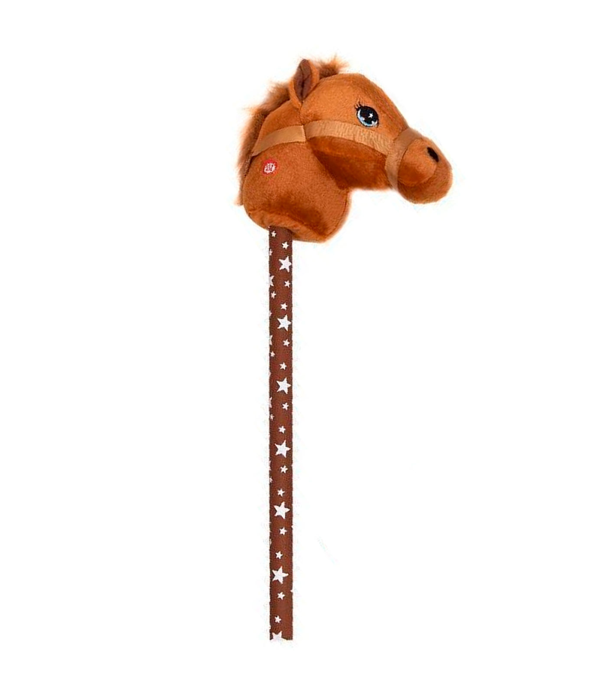 Tradineur - Cabeza de caballo con palo, incluye sonido realista, peluche  musical para montar, juguete infantil, funciona con pil