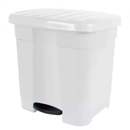 Cubo Reciclaje Ecológico con Pedal 46L Doble Blanco Cubo Reciclaje Ecológico con Pedal 46L Doble Blanco