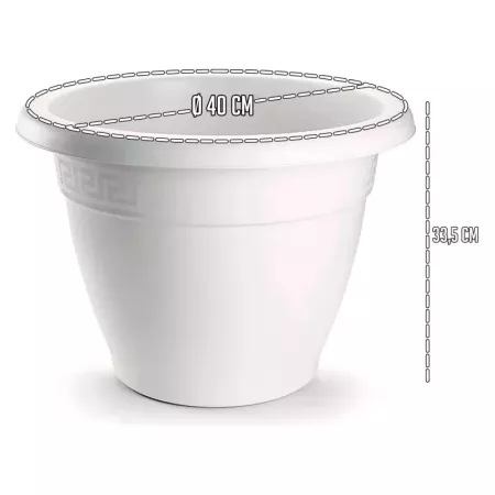 Tradineur - Maceta Redonda "Terracota" - Fabricado en Plástico - Macetero apto para Exterior e Interior del hogar - Ø 40 cm - Co