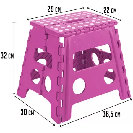 Taburete Plegable Infantil Antideslizante PVC Azul o Rosa Taburete Plegable Infantil Antideslizante PVC Azul o Rosa