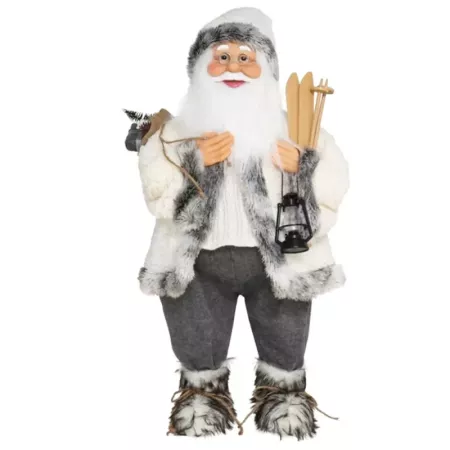 Figura Papá Noel Esquí 80 cm - Decoración Navidad Hogar