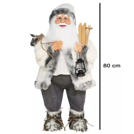 Figura Papá Noel Esquí 80 cm - Decoración Navidad Hogar