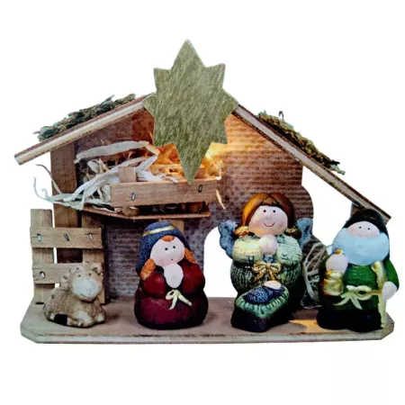 Conjunto 5 Figuras Nacimiento LED - Decoración Navidad Tradicional