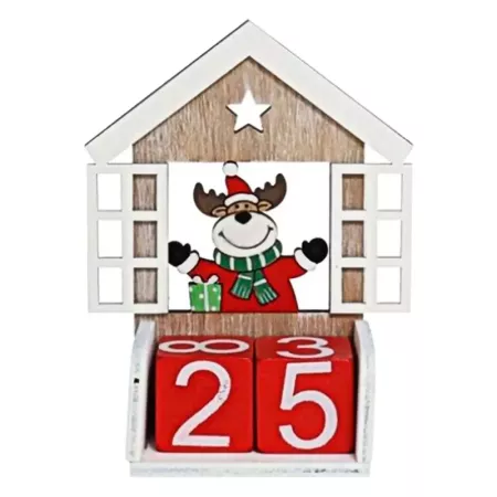 Calendario Navideño de Madera Decorativo 13,5x10,5 cm Calendario Navideño de Madera Decorativo 13,5x10,5 cm