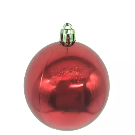 Pack 16 Bolas de Navidad Rojas con Cordón Dorado 6 cm