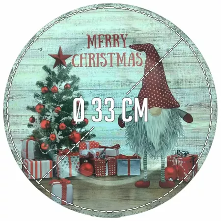 Pack 2 Bajoplatos Duende Navidad Ø33 cm - Mesa Festiva
