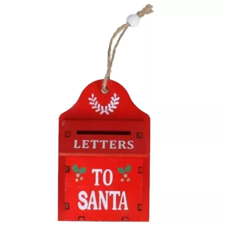 Pack 3 Buzones Colgantes Navidad Madera Decoración Festiva