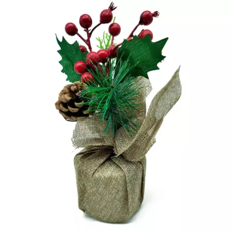 Pack 2 Bayas Navideñas Artesanales 20 cm - Decoración Festiva Pack 2 Bayas Navideñas Artesanales 20 cm - Decoración Festiva