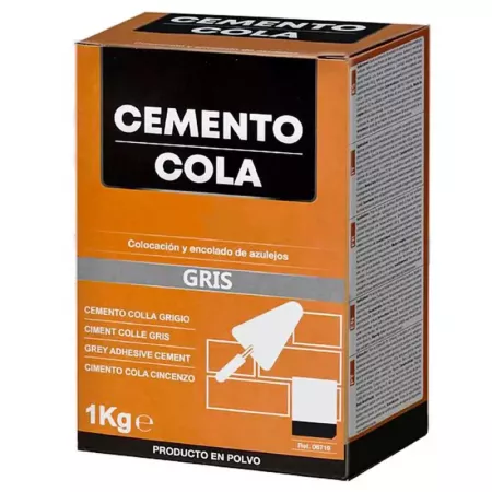 Cemento Cola en Polvo 1 kg para Azulejos Interior y Exterior