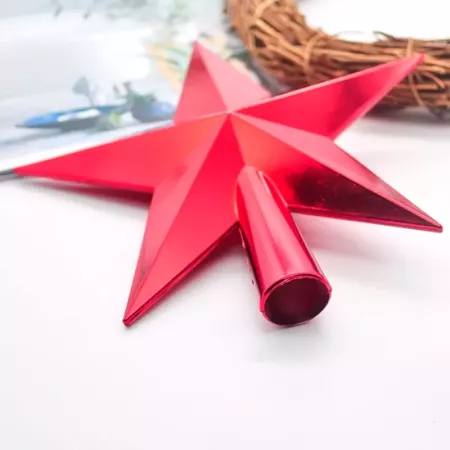 Estrella Roja Navideña 28 cm Clásica de 5 Puntas Decorativa