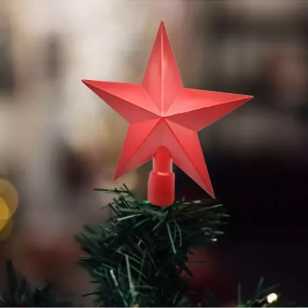 Estrella Roja Navideña 28 cm Clásica de 5 Puntas Decorativa