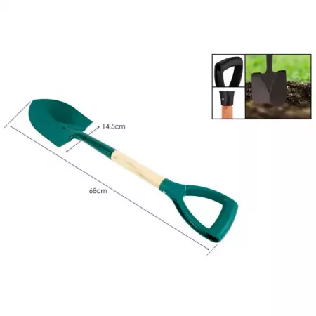Mini Pala Jardinería 68cm, Punta Hierro y Mango Madera Mini Pala Jardinería 68cm, Punta Hierro y Mango Madera