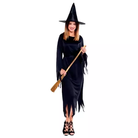 Disfraz Bruja Negra Adulto Talla M | Halloween & Carnaval
