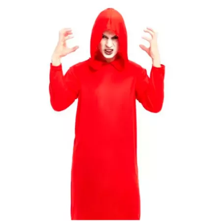 Túnica Roja con Capucha L - Perfecta para Halloween y Carnaval