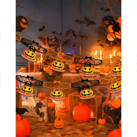 Pack 2 Guirnaldas de Calabazas Halloween 2m - Decoración Ideal