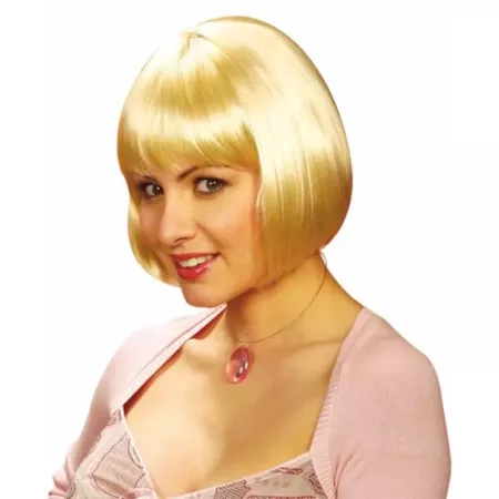 Tradineur - Peluca Bob rubia para mujer, fibra sintética, complemento para disfraz de carnaval, Halloween, cosplay, fiestas (Adu Tradineur - Peluca Bob rubia para mujer, fibra sintética, complemento para disfraz de carnaval, Halloween, cosplay, fiestas (Adu
