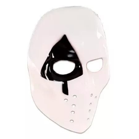 Tradineur - Máscara de asesino Póker - Fabricado en Plástico - Complemento para disfraces -  Ideal para disfrutar de Halloween y
