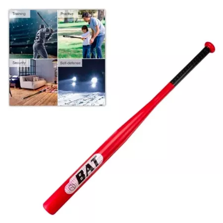 Bate de béisbol aluminio 69.5 cm rojo con agarre seguro