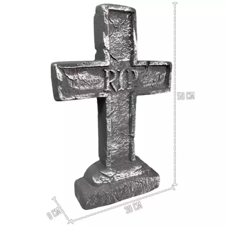 Lápida RIP de Foam para Halloween - Decoración Tenebrosa 58x38x9 cm