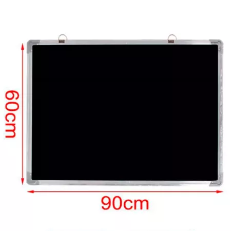 Pizarra Magnética Doble Cara 60x90 cm con Imanes y Bandeja