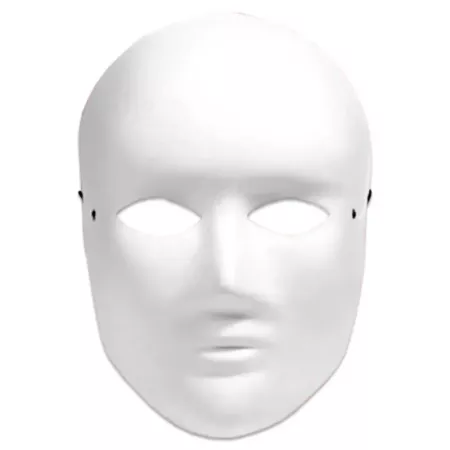 Pack 4 Máscaras Blancas de Cartón para Halloween - Talla Única