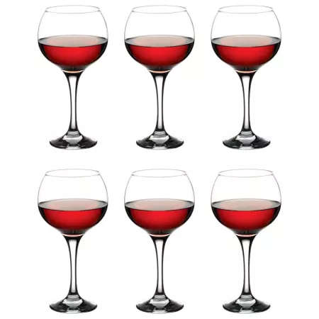 Tradineur - Set de 6 copas de cristal, modelo Ambassador, servir cubatas, cócteles, champán, elegantes, aptas para lavavajillas