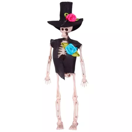 Pack 2 Esqueletos Novios Halloween Decoración Negra Spooky