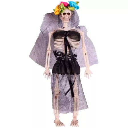 Pack 2 Esqueletos Novios Halloween Decoración Negra Spooky