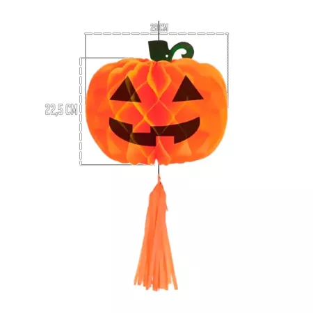 Pack 2 Calabazas de Papel Colgantes para Halloween y Otoño