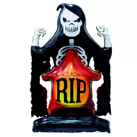 Globo de Muerte Halloween 86x115x45 cm con Base Ancha