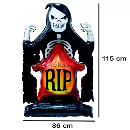 Globo de Muerte Halloween 86x115x45 cm con Base Ancha