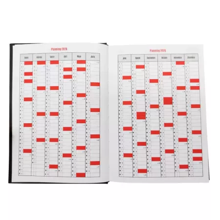 Agenda 2026 París Negra 21x15 cm con Marcapáginas