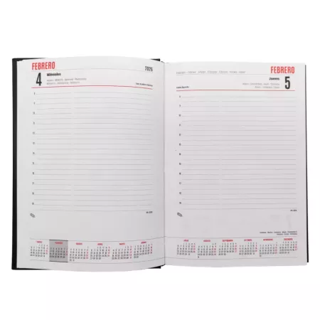 Agenda 2026 París Negra 21x15 cm con Marcapáginas