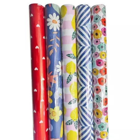 Pack 5 Rollos Papel de Regalo 70x200 cm para Fiestas Pack 5 Rollos Papel de Regalo 70x200 cm para Fiestas