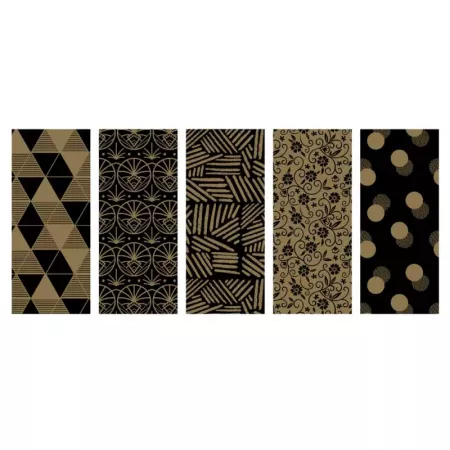 Pack 5 rollos papel de regalo Black & Gold 70x200 Pack 5 rollos papel de regalo Black & Gold 70x200