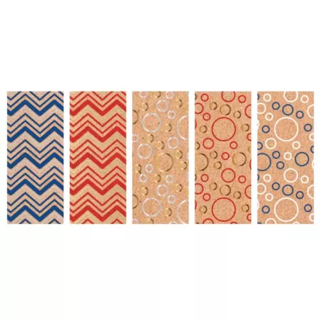 Pack 5 rollos papel kraft para regalos diseño Zig Zag y burbujas láminas 70x200 cm cumpleaños Navidad random