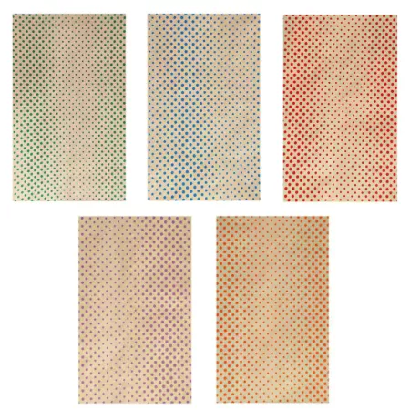Pack 5 rollos papel kraft Mil Puntos 70x200 cm para envolver regalos cumpleaños Navidad colores aleatorios