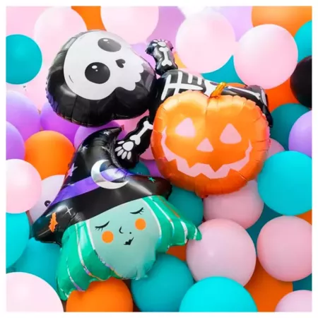 Pack 2 Globos Calabaza Halloween Ø60 cm con Inflador Eco Pack 2 Globos Calabaza Halloween Ø60 cm con Inflador Eco