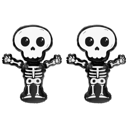 Pack 2 Globos Esqueleto 120 cm Hinchables Halloween Eco