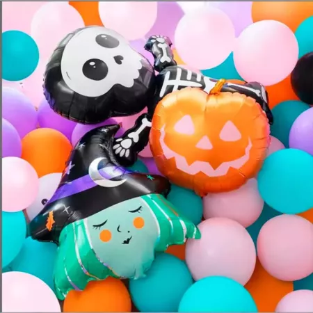 Pack 2 Globos Esqueleto 120 cm Hinchables Halloween Eco