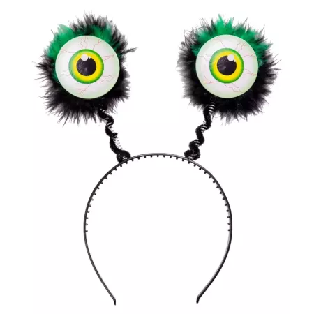 Tradineur - Pack de 2 Diademas de Ojos Saltones - Fabricado en Plástico y Poliester - Complemento para carnaval, Halloween, cosp