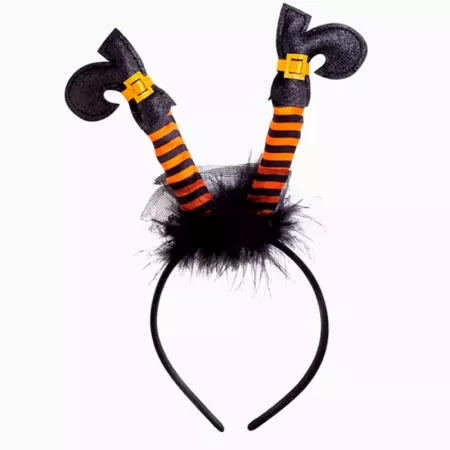 Tradineur - Diadema de botas de bruja multicolor - Fabricado en Plástico y Poliéster - Complemento para carnaval, Halloween, cos