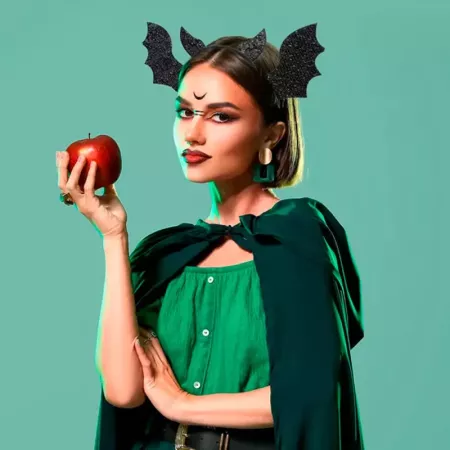 Tradineur - Pack de 2 Diademas de Murciélago - Fabricado en Plástico y Poliéster - Complemento para carnaval, Halloween, cosplay