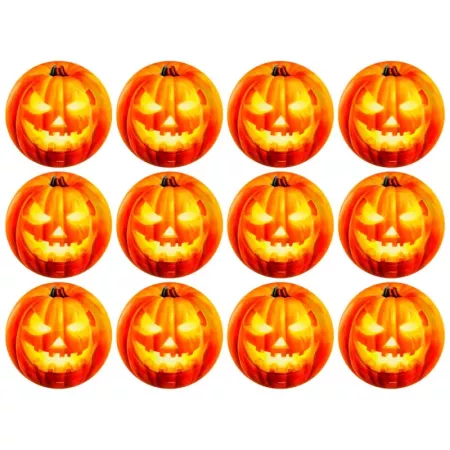 Pack 12 Platos Halloween Calabaza 23 cm Desechables Eco Pack 12 Platos Halloween Calabaza 23 cm Desechables Eco