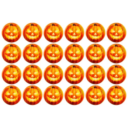 Pack 24 Platos Halloween Calabaza Iluminada Ø17 cm Reciclables