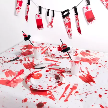 Pack 24 Vasos Halloween Sangre Reciclables para Fiestas