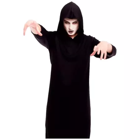 Túnica Negra XL con Capucha – Perfecta para Halloween y Carnaval